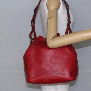 LOUIS VUITTON Epi Petit Noe Shoulder Bag Red